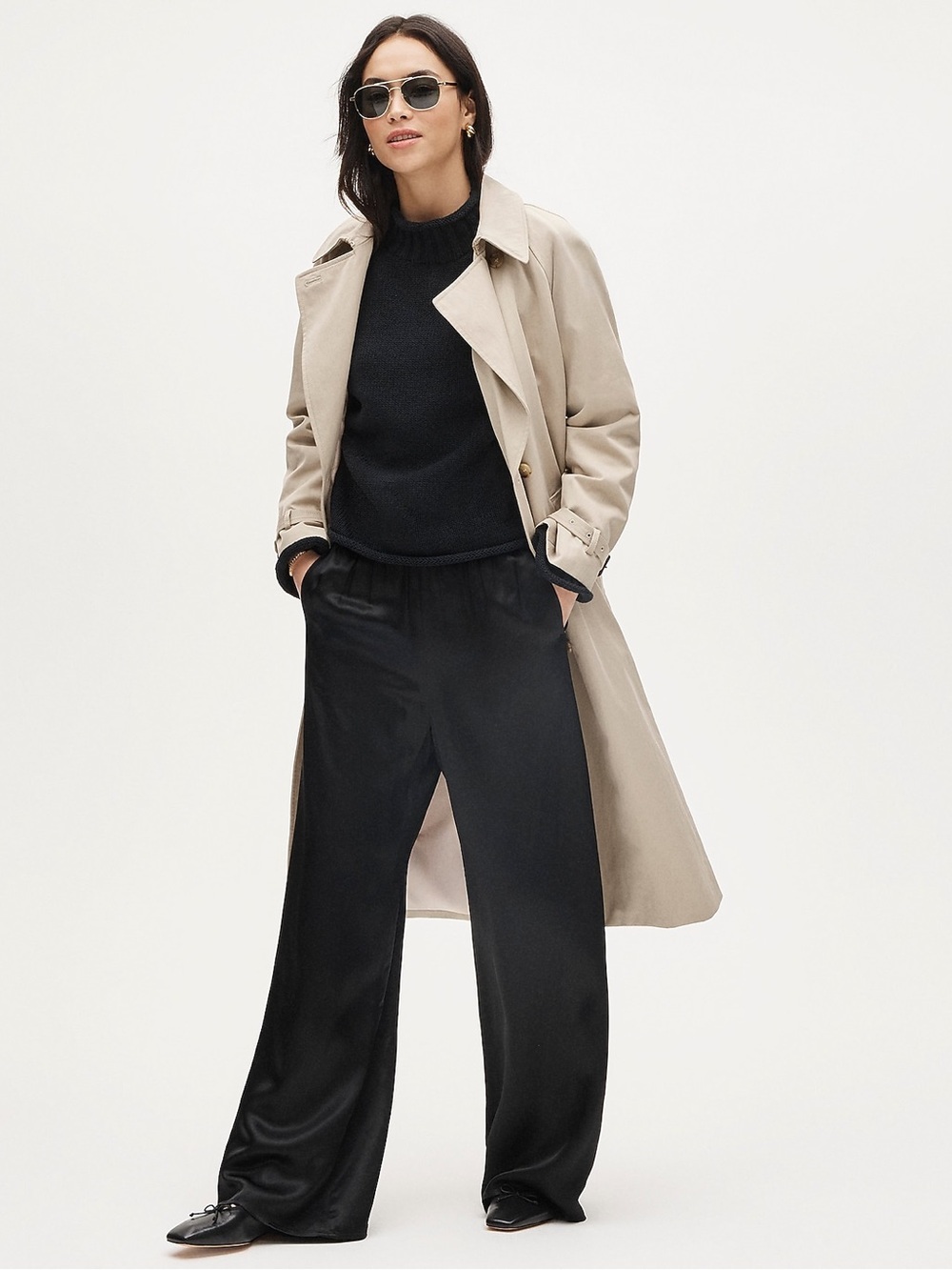J. Crew Petite Cosmo Pant In Luster Charmeuse In Black Size Xl Petite